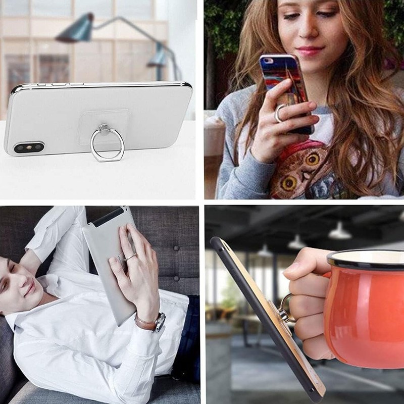 XuJJunB Smartphone Ring, Round Shape, 2 Pieces, Banker, Ring Grip,