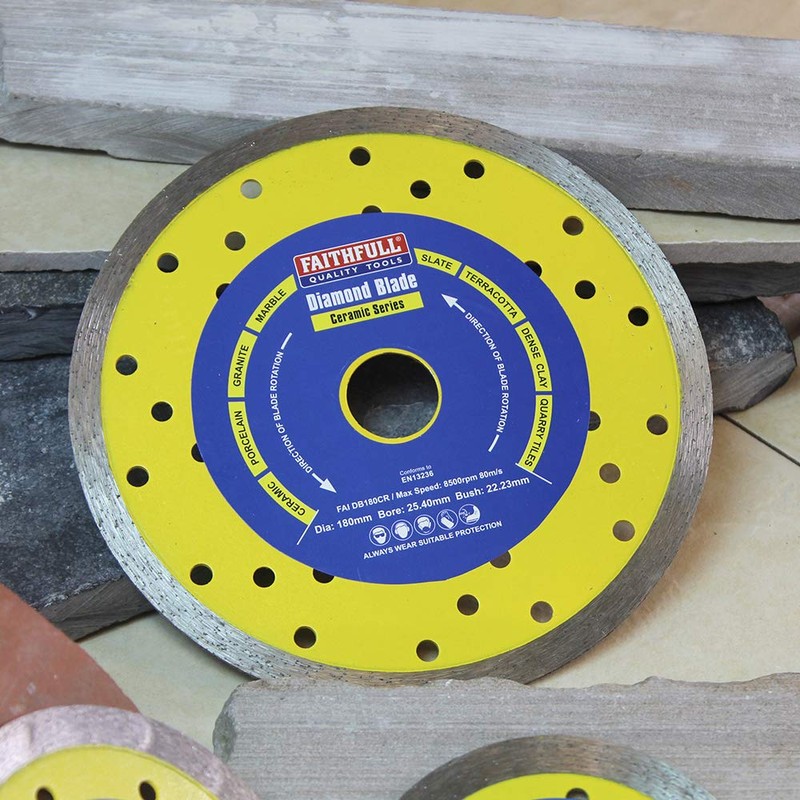 Faithfull FAIDB180CR Marble, Ceramic, Granite, Slate, Terracotta Tile Diamond Cutting