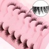 7P-CZ-F05 Clear Band Half Eyelashes, Cat Eye, 15 mm Short