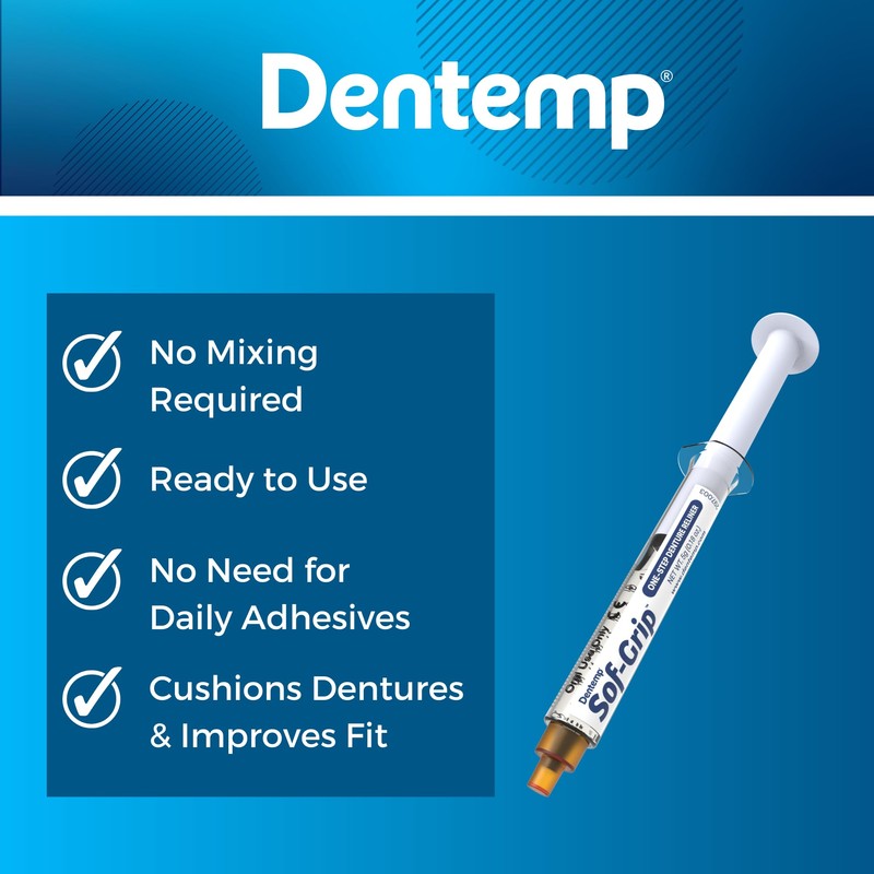 Dentemp Sof-Grip 1-Step Denture Care - 5g (1 Pack)