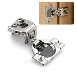 Probrico 10 Pack 5 Pair 1-1/4 inch Overlay Soft Close Cabinet Hinges Hidden Door Hinge for Kitchen Cabinet Hinges Concealed Self Closing Face Frame for Cupboard, Wardrobe, 105 Degree Opening Angel