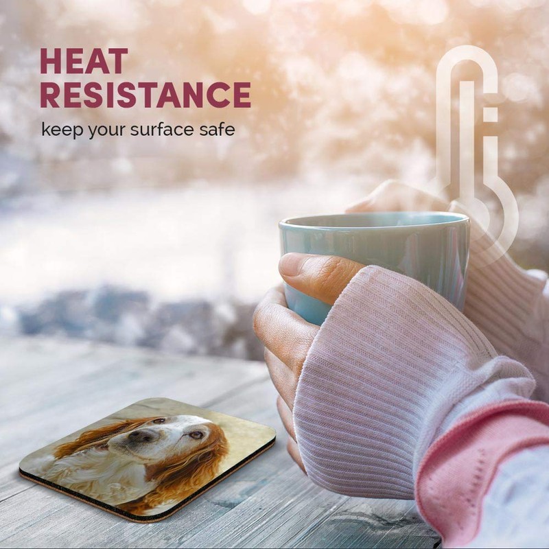 Great Single Coaster Square - Welsh Springer Spaniel Dog Puppy