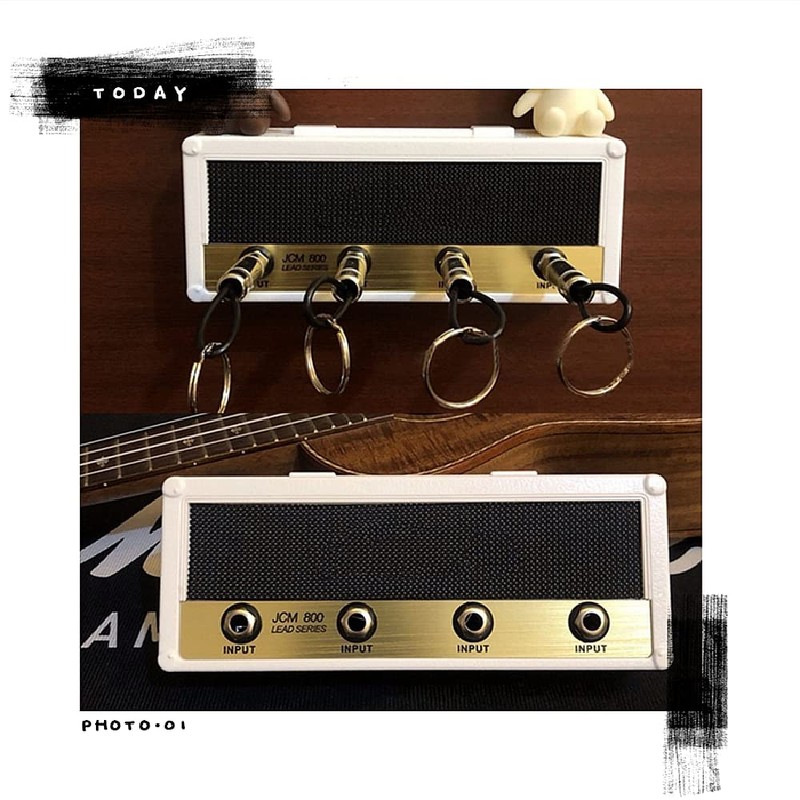 SIYIFEI 4 Pack Guitar Plug Keychain Guitar Key Holder 6.35mm