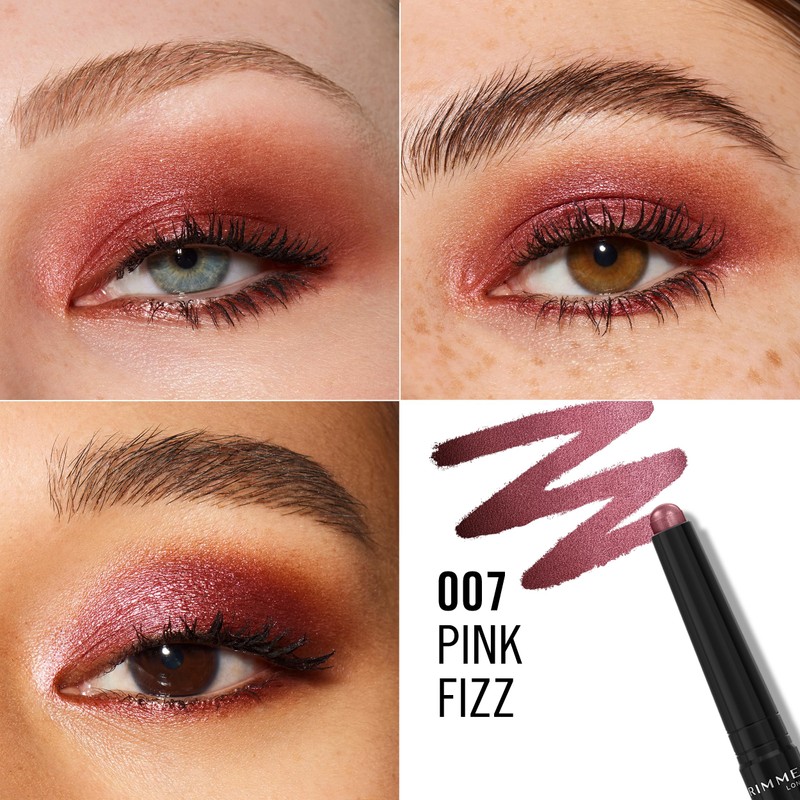 Rimmel Wonder'Last 007 Pink Fizz Eyeshadow Pencil, Vibrant and Effective