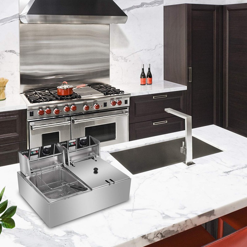 ZOKOP EH82 5000W MAX 110V 12.7QT/12L Stainless Steel Double Cylinder