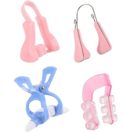 4 Piezas Clip para Forma Nariz en Silicona para Alisar y Levantar la Punta Nasal, Herramienta Práctica para Mujeres en Cuidado Estético Facial Color Aleatorio
