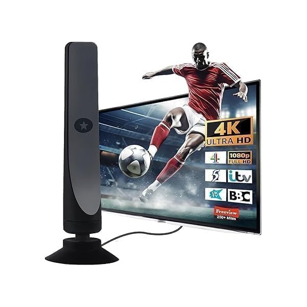 2025 Upgraded Indoor TV Aerial - High Gain Freeview HD