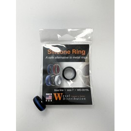 Wesol Silicone Blue Line Ring, 7