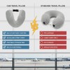 2 Pack Stuffable Travel Neck Pillow – Adjustable, Velvet Stuffable
