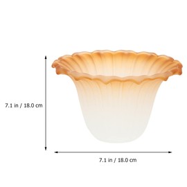 OSALADI Glass Lampshade Replacement Floral Frosted Lampshade European Lampshade Lighting Accessories for Pendant Lights Floor Wall Lamps 18 x 18 x 11. 5 cm