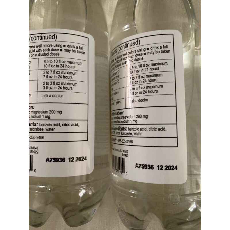 BE HEALTH 2-Pk Magnesium Citrate Oral Liquid Saline Laxative Lemon