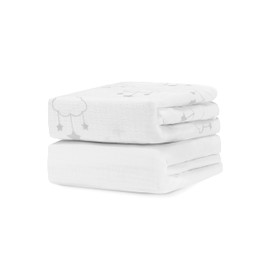 Newton Baby Fitted Crib Sheet (2-Pack) - Ultra Breathable and Soft, Organic Cotton, Fits All Standard Cribs, Wishing on a Star White