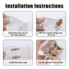 10Pcs Brass Barrel Hinges, Invisible Cabinet Furniture Hinges with 180