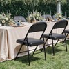 YSSOA 2-Pack Folding Chairs, Padded Vinyl Seats with Durable Frame,