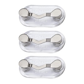 Lam-lord Magnetic Eyeglass Holders, 3pcs Portable Magnetic Glasses Clip Earphone Clips ID Badge Holder Eyewear Hook Attaches to Clothing for Men and Women(Silver)