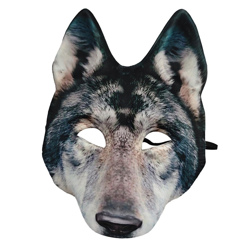 Qianly Wolf Head Mask Wolf Cover for Fancy Dress Party