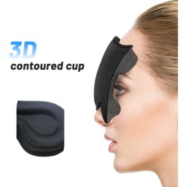 Albatross Health New England Sleep Eye Mask for Side Sleeper, Lash Extensions 3D Contoured Cup Sleeping Mask