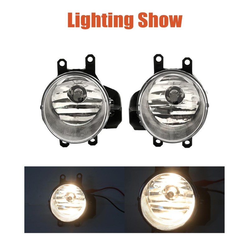 labwork Fog Lights Left and Right Side Assembly Replacement for