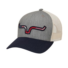 Kimes Ranch Adjustable Snapback Hats Anson Trucker Hats/Grey Heather