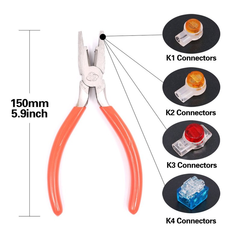 Hilitchi 200-Pcs Data Phone Wire Butt Splice 2/3 Ports UY/UR/UB