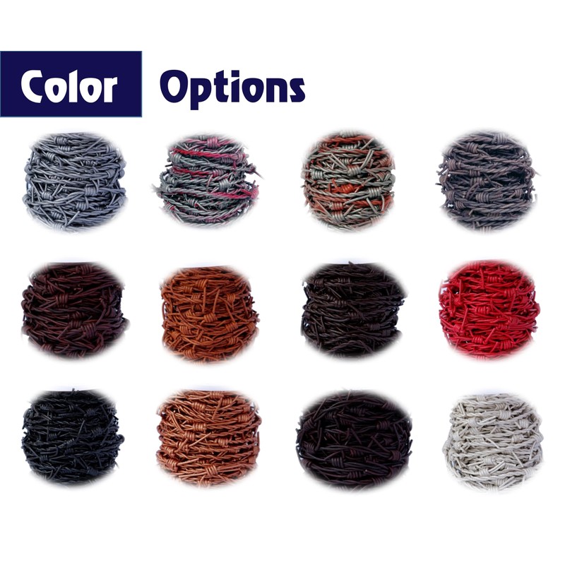 Artificial Barbed Wire Ribbon Trim Real Leather Cord for Party