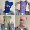 Joytrends Winter Hat Warm Hooded Scarf Hat Balaclava Knit Skull