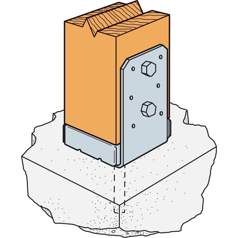 Simpson Strong-Tie ABU44Z ABU ZMAX Galvanized Adjustable Standoff Post Base