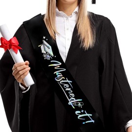 LHPYQ Mastered It Satini Sash ,Master's Graduation Gifts,Class of 2025 Graduation Satin Sash for College 2025 Graduation Party Decorations (Colorful)