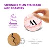 1 x Round Coaster - Letter M Marble Stone Texture