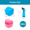 retainer case portable,denture box,denture bath case,denture soaking container box,orthodontic dental