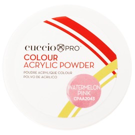 Cuccio Colour Color Acrylic Powder - 14 Days Of Durability - Highly Pigmented - Unbeatable High-Gloss Shine - Full Color Acrylic Application - Used For Art Creations - Watermelon Pink - 45 G
