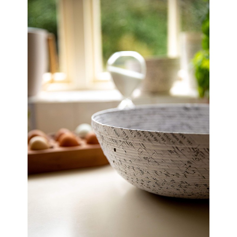 Natural Elements Fruit Bowl, Recycled Paper, Strong, Biodegradable and Reusable,