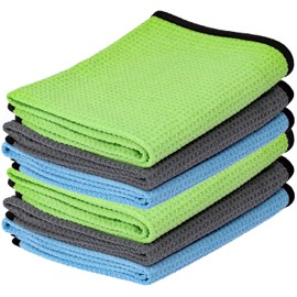 Mach1 Pack of 6 Microfibre Cloths 40 x 60 cm Premium Microfibre Glass Cloths with 400 g/m² in Professional Quality - Lint-Free Windscreen Cloths for Home, Office and Car