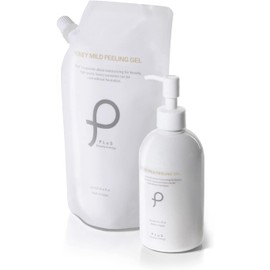 [Japanese Moisture Cream] PLuS Honey Mild Peeling Gel for Face and Whole Body (500ml / Pouch Type) Gommage Exfoliation Care Honey Contains (Made in Japan) 2 pieces assorted