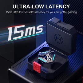 Hecate by Edifier GX05 Wireless Gaming Earbuds, Noise Cancelling Bluetooth Headphones with Dual Microphones, Ultra-Low Latency, Dual-Mode Connection, RGB Lighting Effect, Fast Charging - Grey