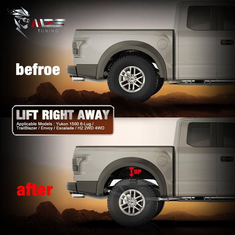 MZS Leveling Kit 1.5" Rear Lift Coil Spring Spacers Compatible