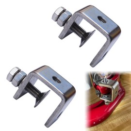 C Clamp Screw Clamp Carrier Clamp, Heavy Duty Carrier Clamp, Small C-Type Clamp, C Clamp and Tensioner, C Clamp Stainless Steel, for Clamps, Clamps & Tensioners, Woodworking Tool, Pack of 2, Silver