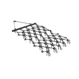 VEVOR Drag Harrow, 4 ft x 4 ft Durable Chain Harrow with 69 Sharp Teeth, Suitable for ATV UTV Tractor, Ideal for Soil Preparation, Seeding, Smoothing Landscapes, and Yard Gravel Driveway Maintenance
