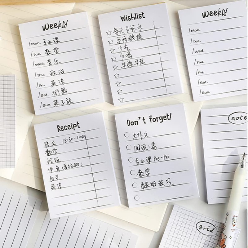 Operitacx 16pcs Nonstick Memo Pads for Notes and Schedules Blank
