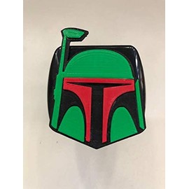 Stickysight.com Boba Fett Mask in 3D - Black with Multi Color - 2 inch Trailer Hitch Cover - Awesome Design