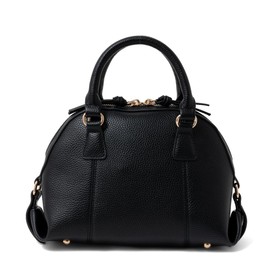 VITAFELICE Round Zipper 2-Way Mini Handbag for Women inb-10160p, Black, F