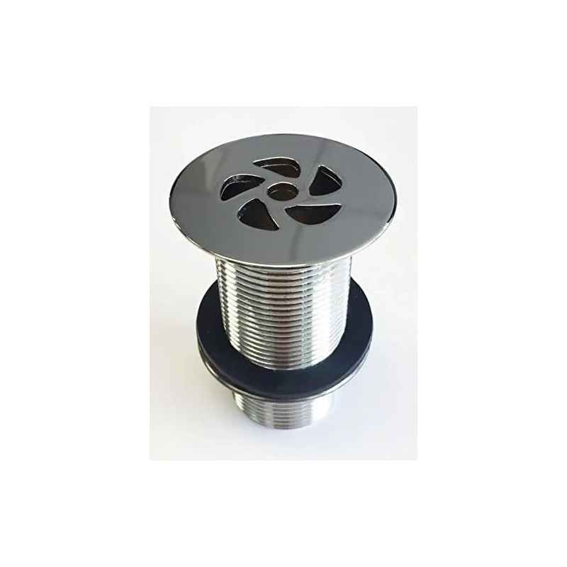 TC Bathroom Flush Grated Basin Waste Slotted Tail 1 1/4"
