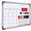 Dry Erase Calendar Whiteboard for Wall, Polegas 16" X 12"