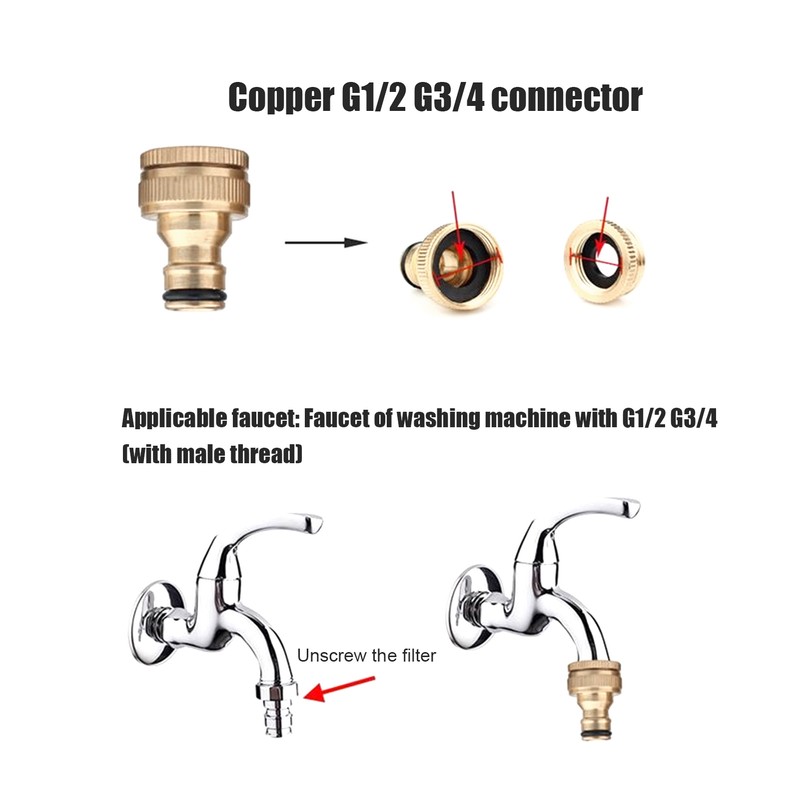 Hose Quick Connector Nipple Nozzle Water Sprayer Kit Garden Watering