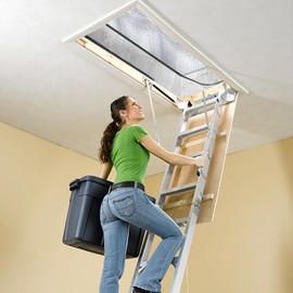 Souroyea Attic Door Insulation Cover, 25" x 54" x 11", Stairs Zipper Door for Attic Ladder Pull Down System, Attic Tent Weatherproofing Shield for Summer Heat, Winter Cold, Moisture and Dust