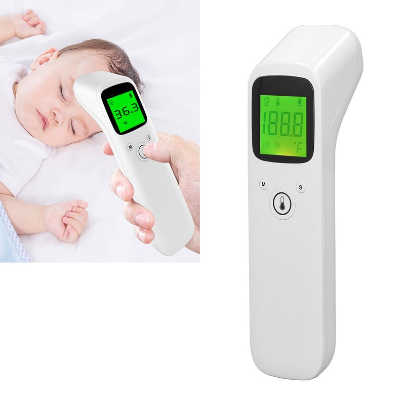 Forehead Thermometer White Large Display Memory Function Handheld Infrared Baby