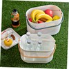 ABOOFAN Plastic Storage Basket with Handles Ventilated Organizer for Bathroom