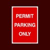 Permit Parking Only Plastic Sign with double sided fixing tape