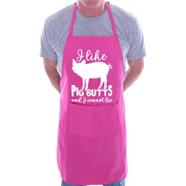 Print4U I Like Pig Butt's And I Can't Lie Funny Novelty Apron BBQ Baking Cooking Pink