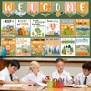 gisgfim 33 PCS Camping Welcome Posters Camping Welcome Bulletin Board